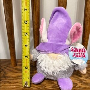 Fuzzy Friends Easter Bunny Gnome Plush Purple Gray 7”